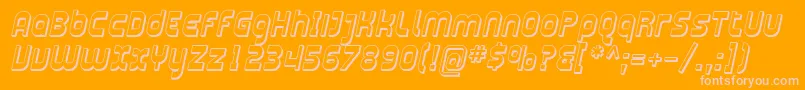 PlasmaticaShadedItalic Font – Pink Fonts on Orange Background