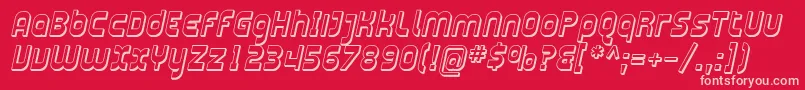 PlasmaticaShadedItalic Font – Pink Fonts on Red Background