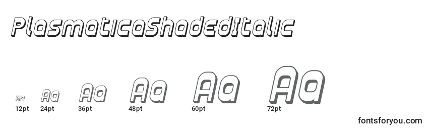 PlasmaticaShadedItalic Font Sizes