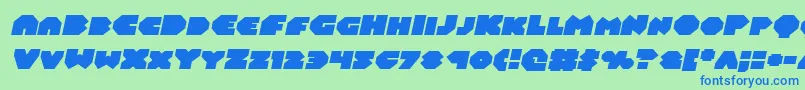Balastaralexpandital Font – Blue Fonts on Green Background