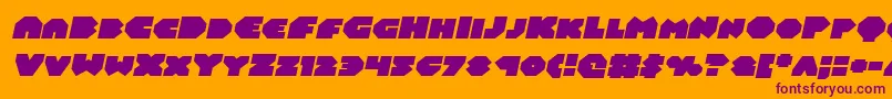 Balastaralexpandital Font – Purple Fonts on Orange Background