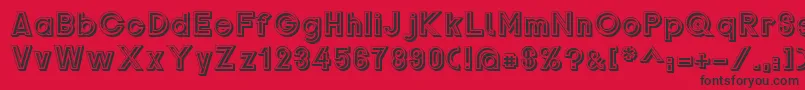 Gondrini Font – Black Fonts on Red Background