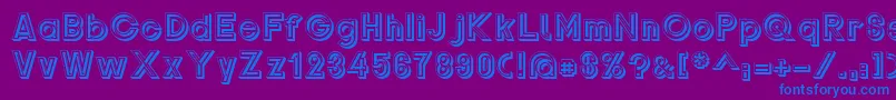 Gondrini Font – Blue Fonts on Purple Background