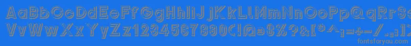 Gondrini Font – Gray Fonts on Blue Background
