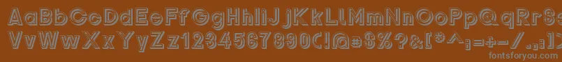 Gondrini Font – Gray Fonts on Brown Background