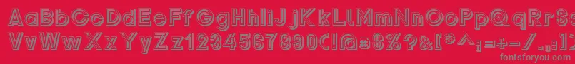 Gondrini Font – Gray Fonts on Red Background