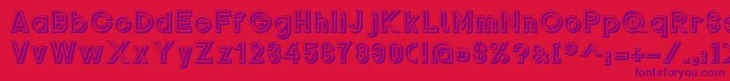 Gondrini Font – Purple Fonts on Red Background