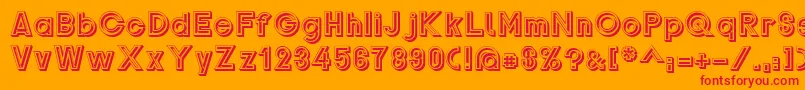 Gondrini Font – Red Fonts on Orange Background