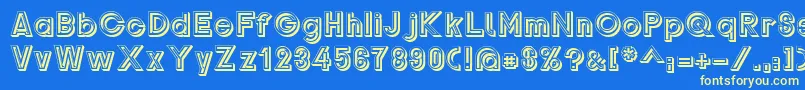 Gondrini Font – Yellow Fonts on Blue Background