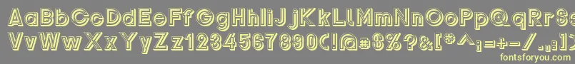 Gondrini Font – Yellow Fonts on Gray Background