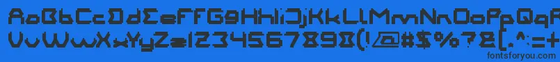 Шрифт MotherFather – чёрные шрифты на синем фоне