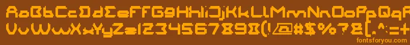 MotherFather Font – Orange Fonts on Brown Background