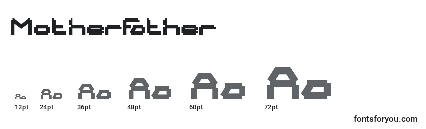 Размеры шрифта MotherFather