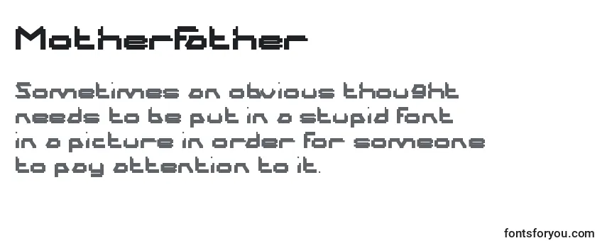Review of the MotherFather Font