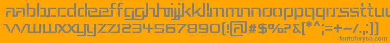 RepublikaIii Font – Gray Fonts on Orange Background