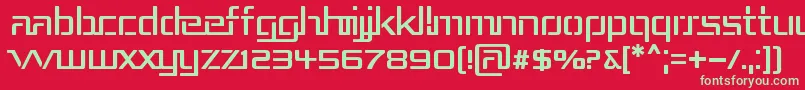 RepublikaIii Font – Green Fonts on Red Background