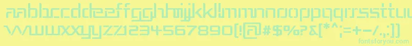 RepublikaIii Font – Green Fonts on Yellow Background