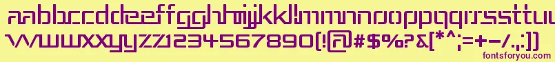 RepublikaIii Font – Purple Fonts on Yellow Background