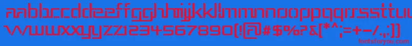 RepublikaIii Font – Red Fonts on Blue Background