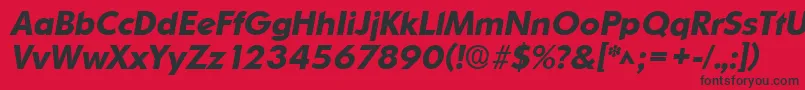 OrnitonsBoldItalic Font – Black Fonts on Red Background
