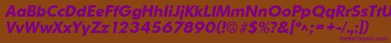 OrnitonsBoldItalic Font – Purple Fonts on Brown Background