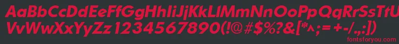 OrnitonsBoldItalic Font – Red Fonts on Black Background
