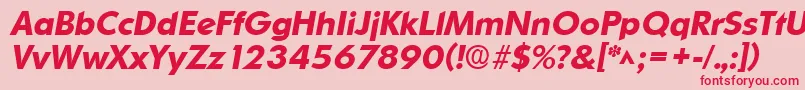 フォントOrnitonsBoldItalic – ピンクの背景に赤い文字