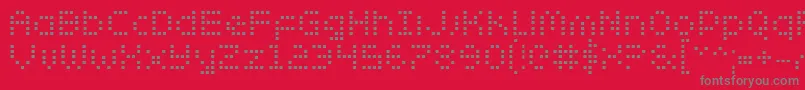 Zadob Font – Gray Fonts on Red Background