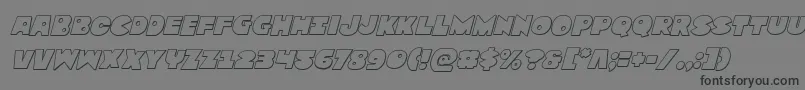 Zounderkiteoutital Font – Black Fonts on Gray Background