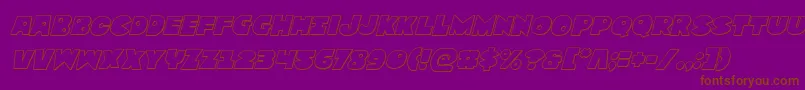 Zounderkiteoutital Font – Brown Fonts on Purple Background