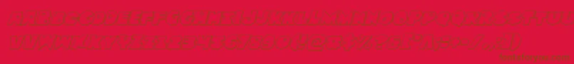 Zounderkiteoutital Font – Brown Fonts on Red Background