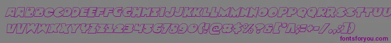 Zounderkiteoutital Font – Purple Fonts on Gray Background