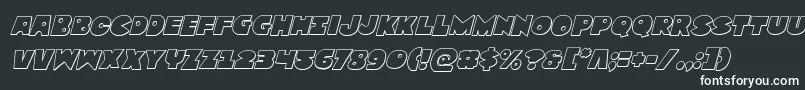 Zounderkiteoutital Font – White Fonts on Black Background