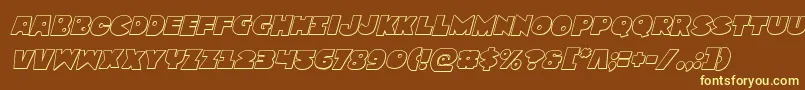 Zounderkiteoutital Font – Yellow Fonts on Brown Background