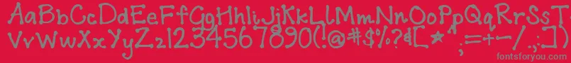 Addis Font – Gray Fonts on Red Background