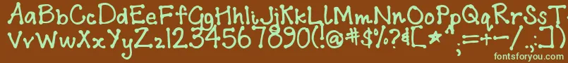 Addis Font – Green Fonts on Brown Background