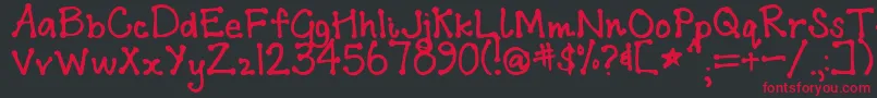 Addis Font – Red Fonts on Black Background