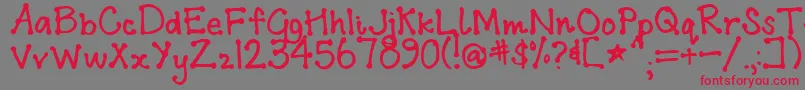 Addis Font – Red Fonts on Gray Background