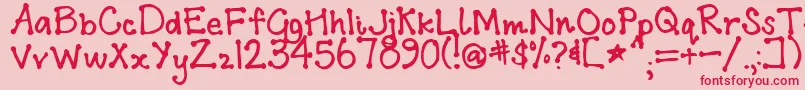 Addis Font – Red Fonts on Pink Background