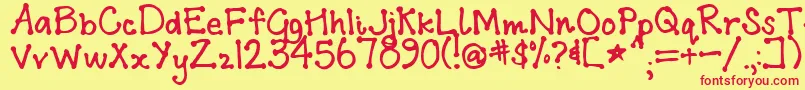 Addis Font – Red Fonts on Yellow Background