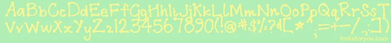 Addis Font – Yellow Fonts on Green Background