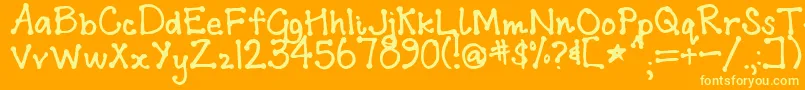 Addis Font – Yellow Fonts on Orange Background