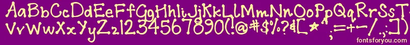 Addis Font – Yellow Fonts on Purple Background