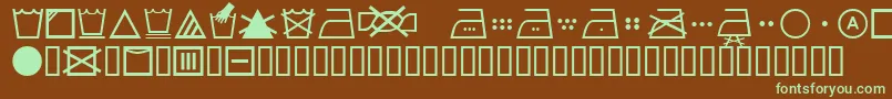 SlWash-fontti – vihreät fontit ruskealla taustalla