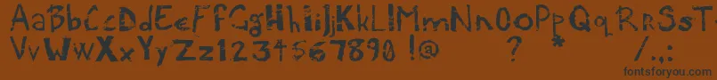 Potatpress Font – Black Fonts on Brown Background