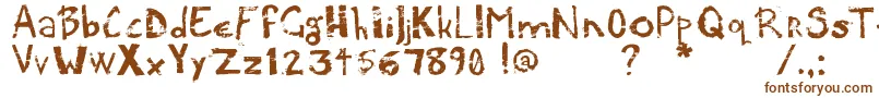 Potatpress Font – Brown Fonts on White Background
