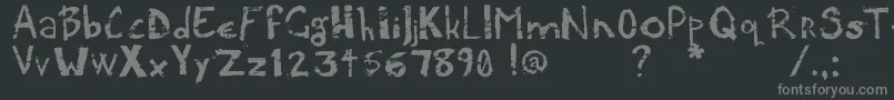 Potatpress Font – Gray Fonts on Black Background