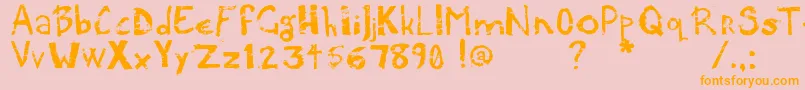 Potatpress Font – Orange Fonts on Pink Background