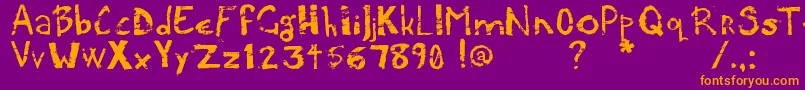 Potatpress Font – Orange Fonts on Purple Background