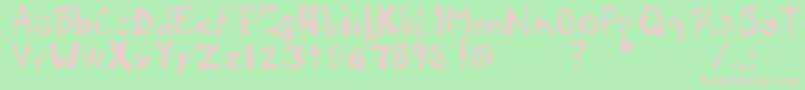 Potatpress Font – Pink Fonts on Green Background